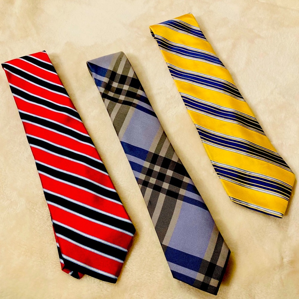 3/$20 Designer Silk Neckties - Nautica; Tommy Hilfiger; Kenneth Cole